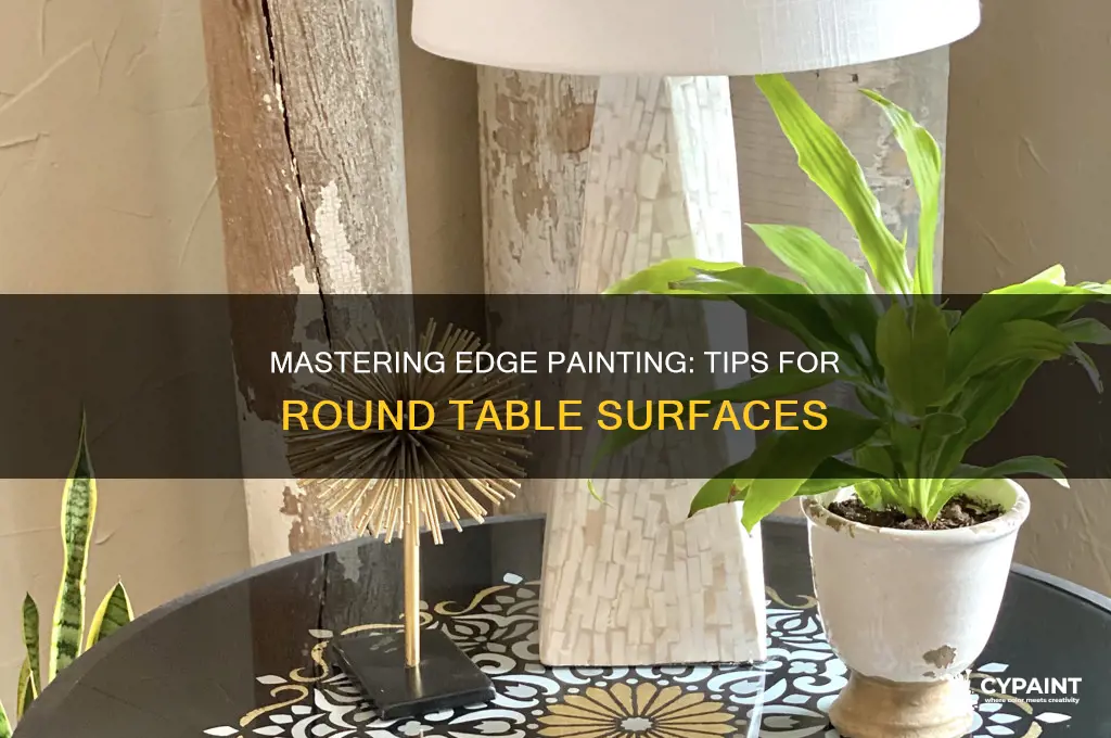 how to paint on edge round table