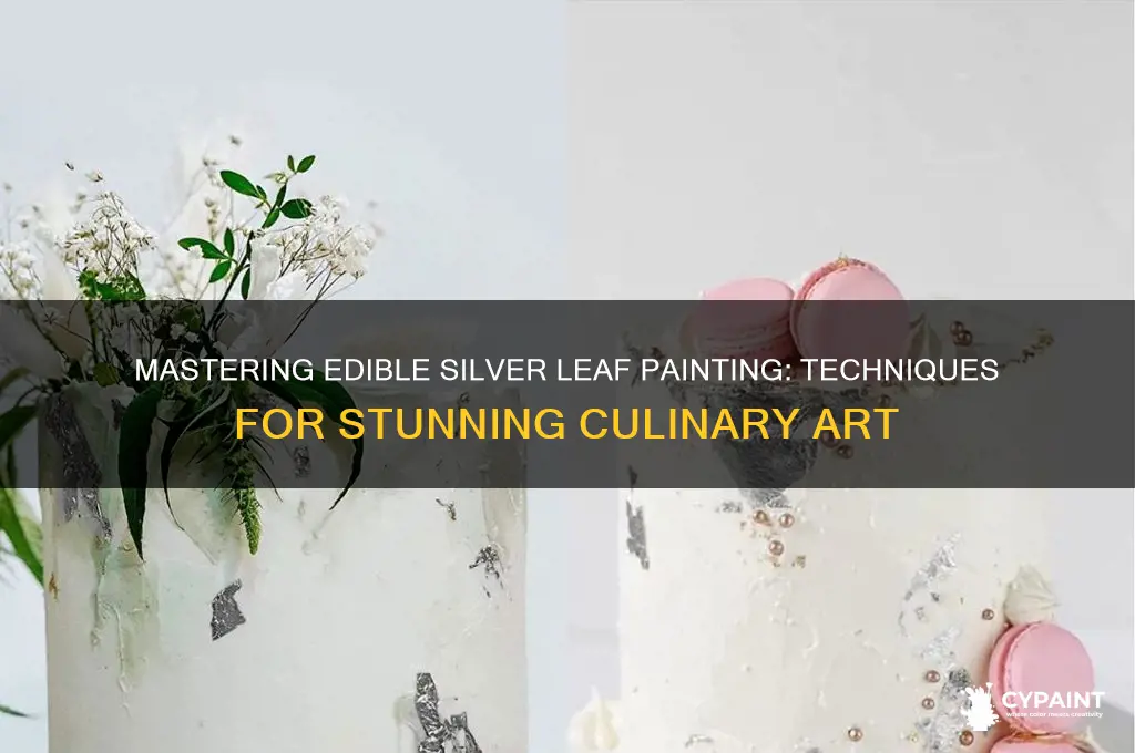 how to paint on edible silver leaf