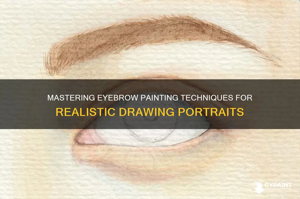 how to paint on eyebrows for a drawing