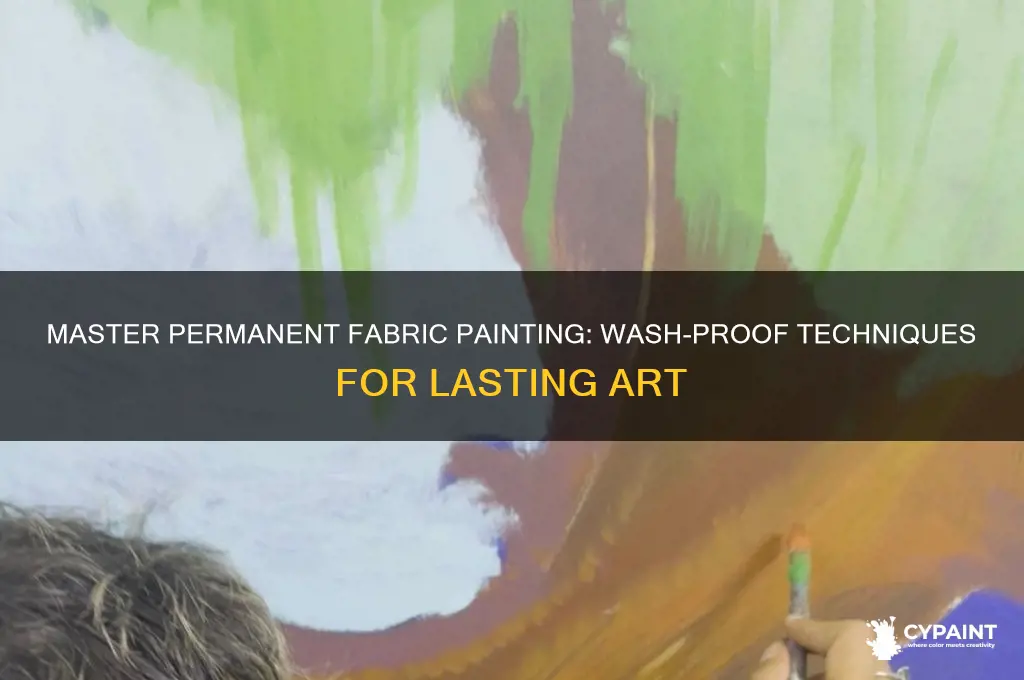 how to paint on fabric permanent after washing