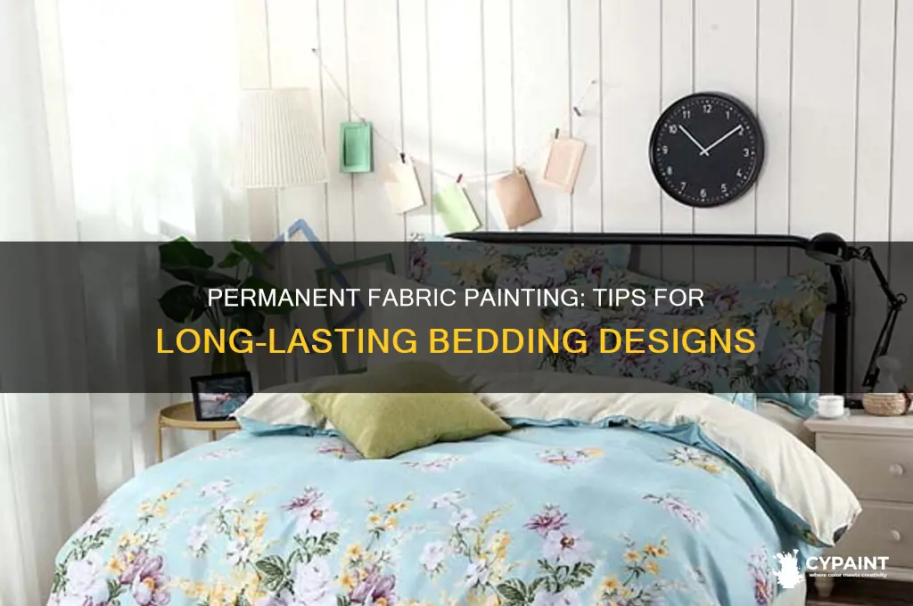 how to paint on fabric permanently bedding