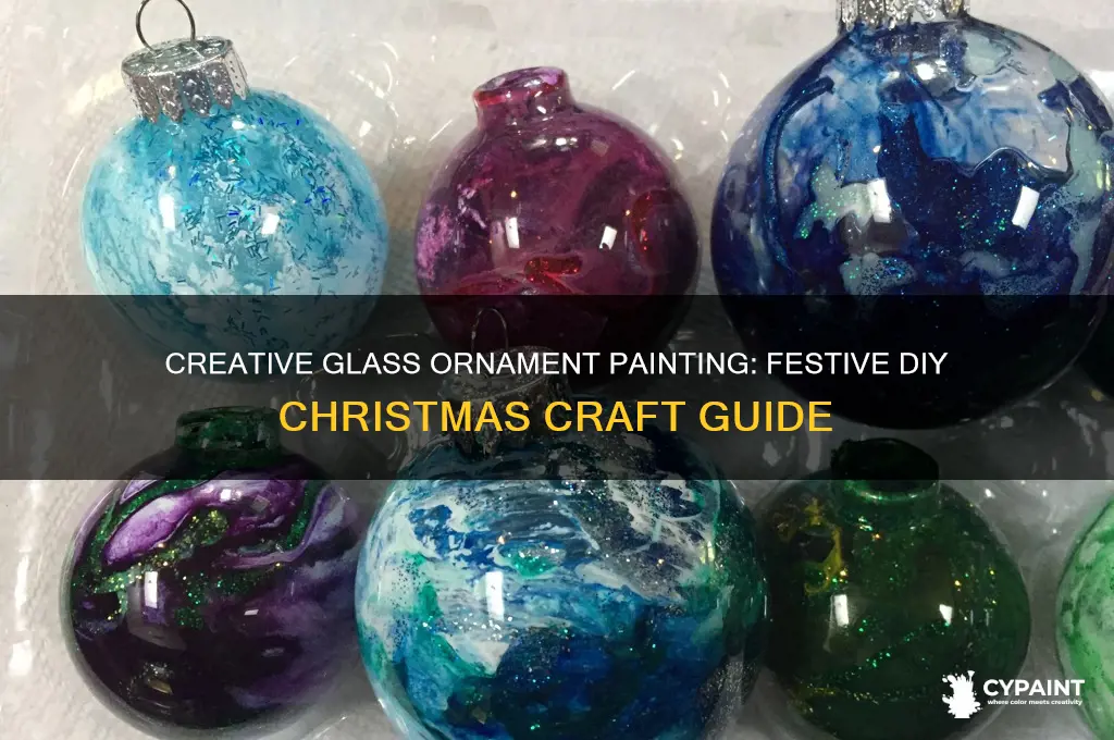 how to paint on glass christmas ornaments