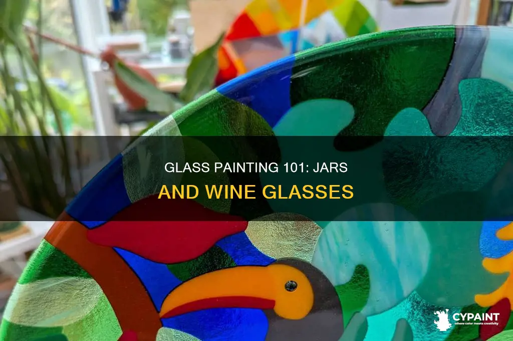 how to paint on glass jars and wine glasses