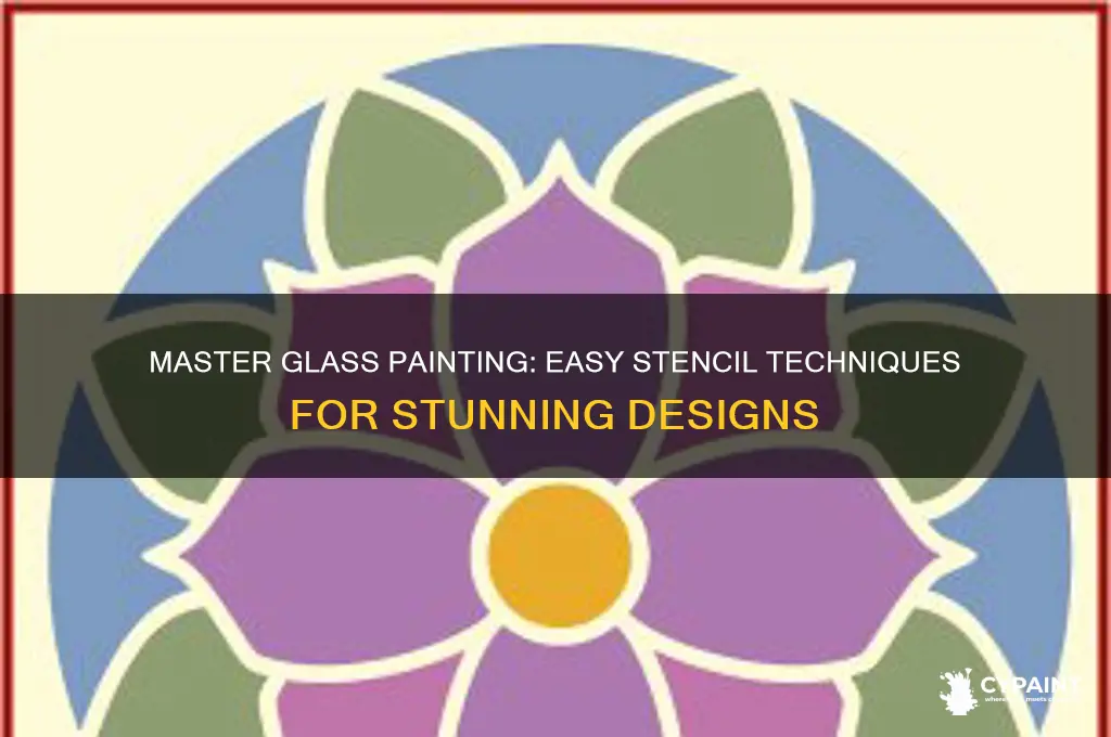 how to paint on glass with a stencil