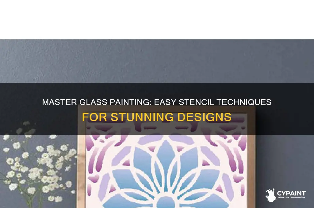 how to paint on glass with stencils