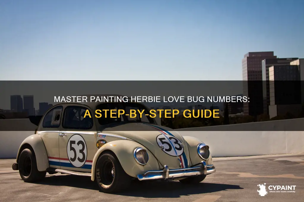 how to paint on herbie love bug numbers