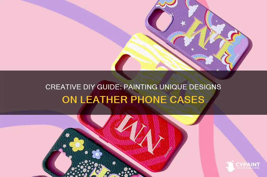 how to paint on leather phone case