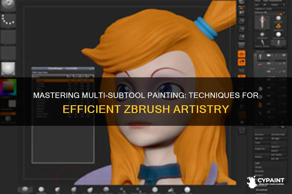 how to paint on multiple subtools at once
