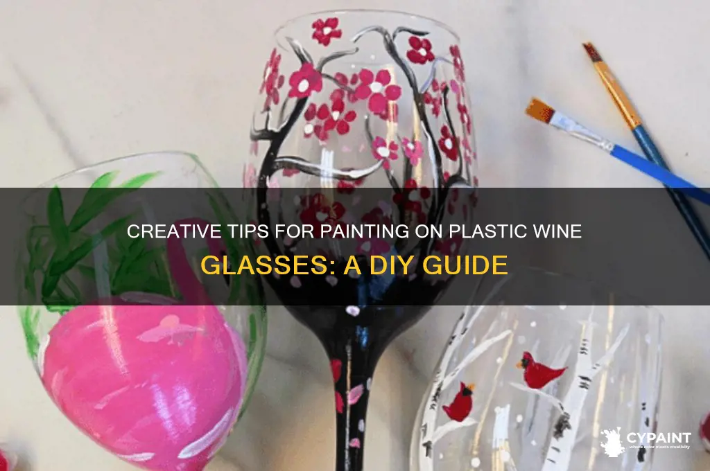 how to paint on plastis wine glasses
