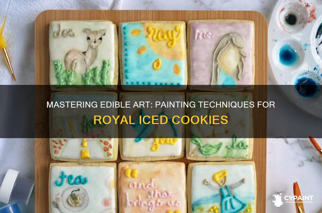 how to paint on royal iced cookies