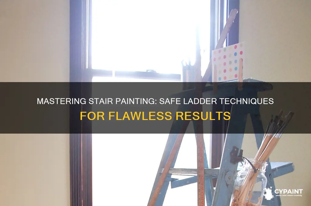 how to paint on stairs with a ladder