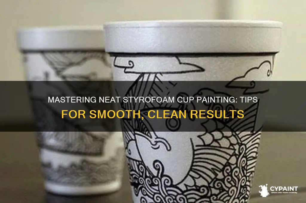 how to paint on styrofoam cups neatly