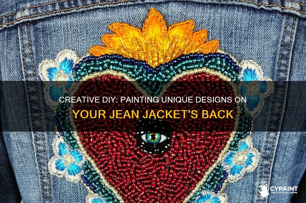 how to paint on the back of a jean jacket