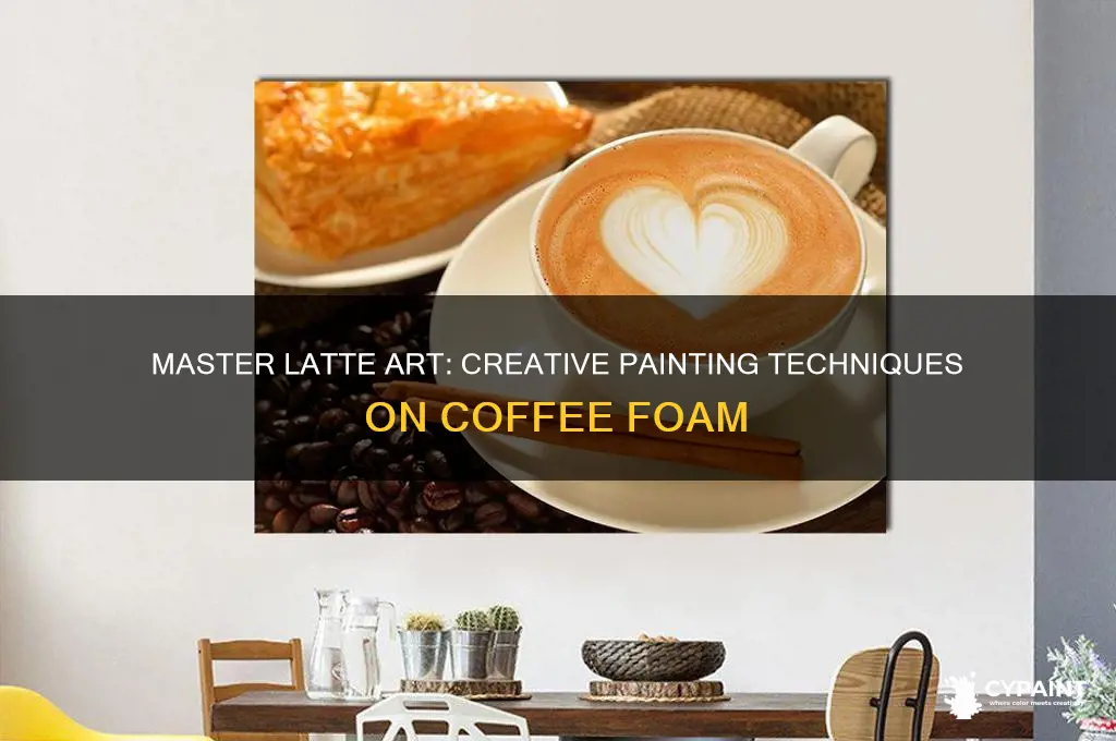 how to paint on top of latte