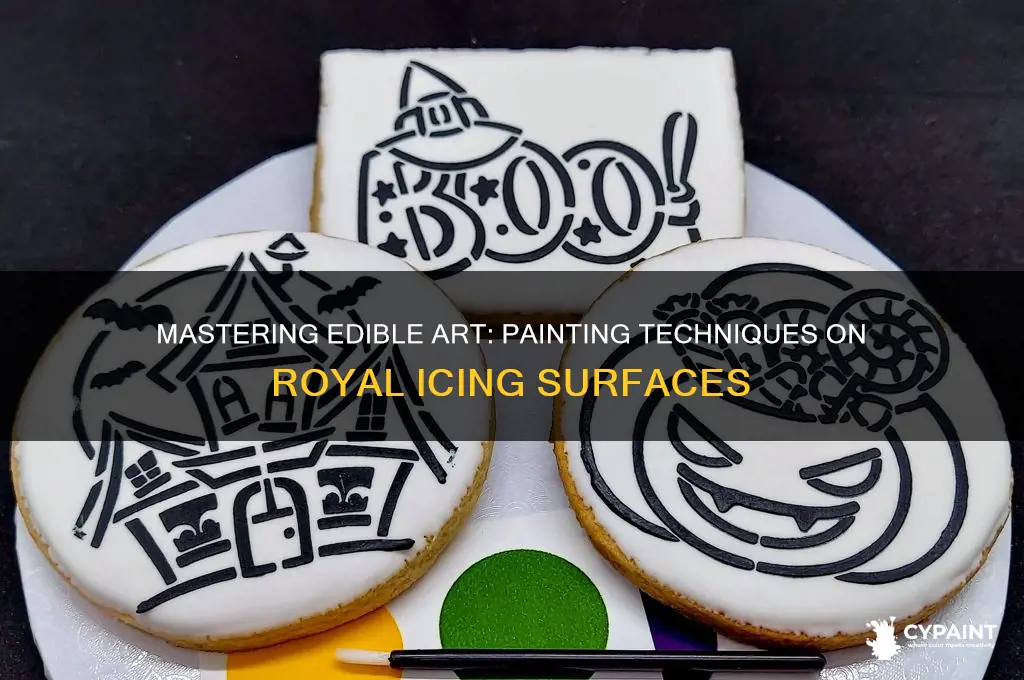 how to paint on top of royal icing