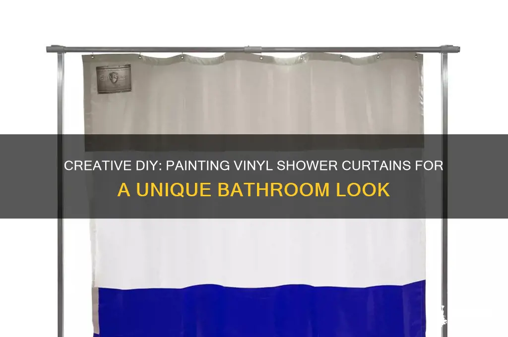 how to paint on vinyl shower curtain