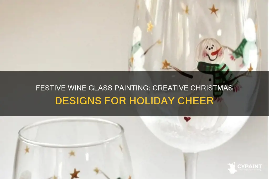 how to paint on wine glasses christmas
