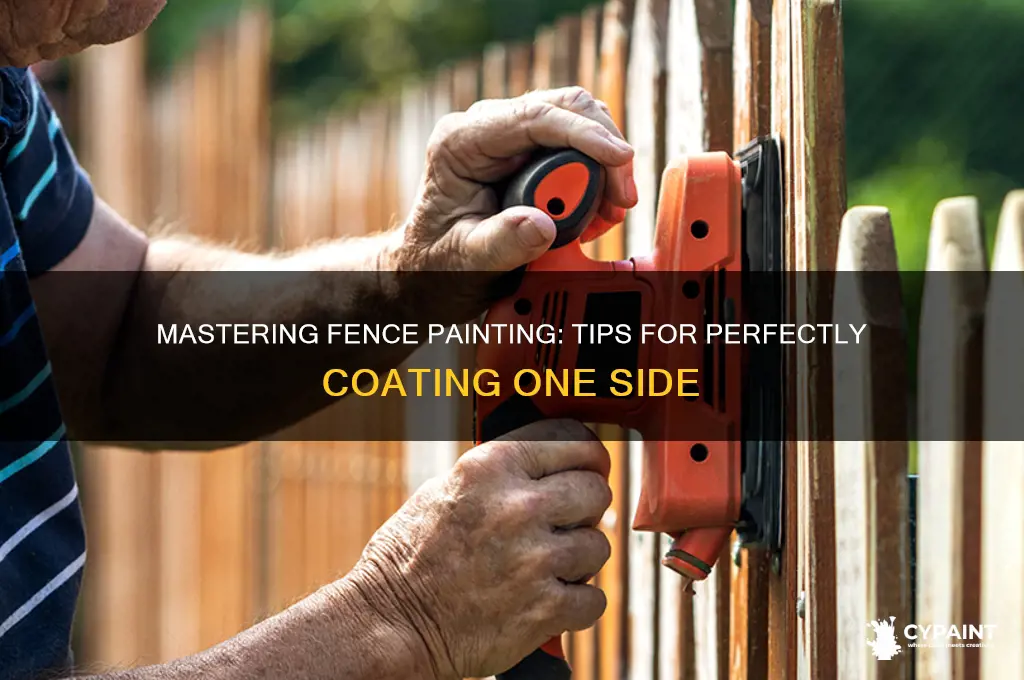 how to paint one side of a fence
