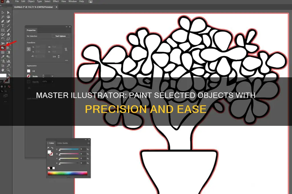 how to paint only in selected objects illustrator