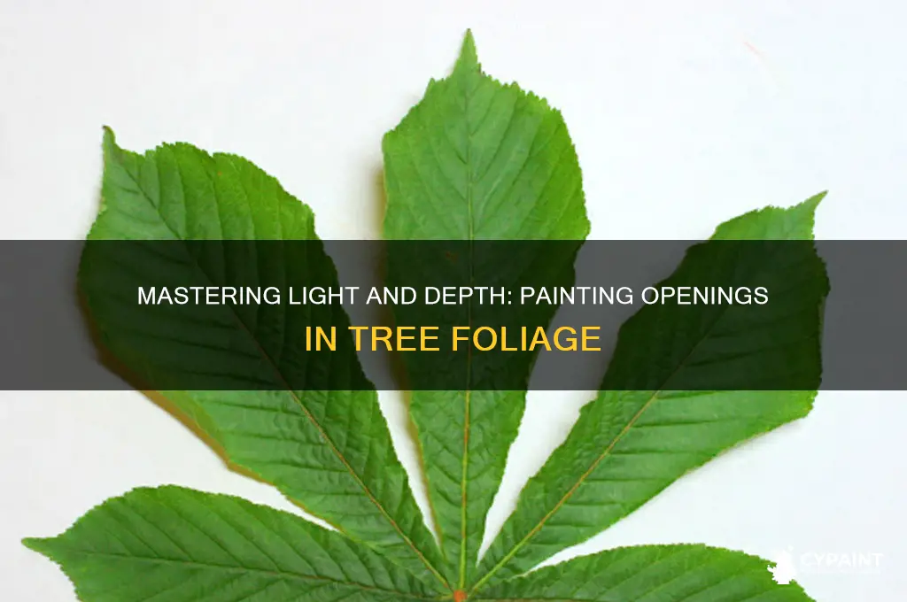 how to paint openings in tree foliage