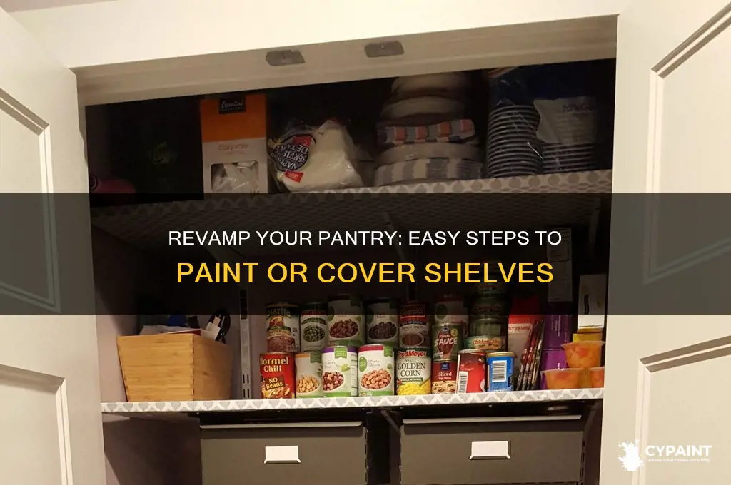 how to paint or cover a pantry shelves
