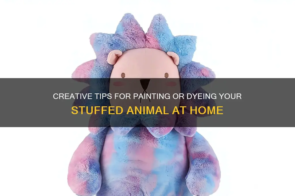 how to paint or dye a stuffed animal