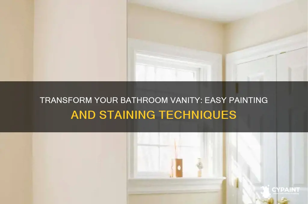 how to paint or stain a bathroom vanity