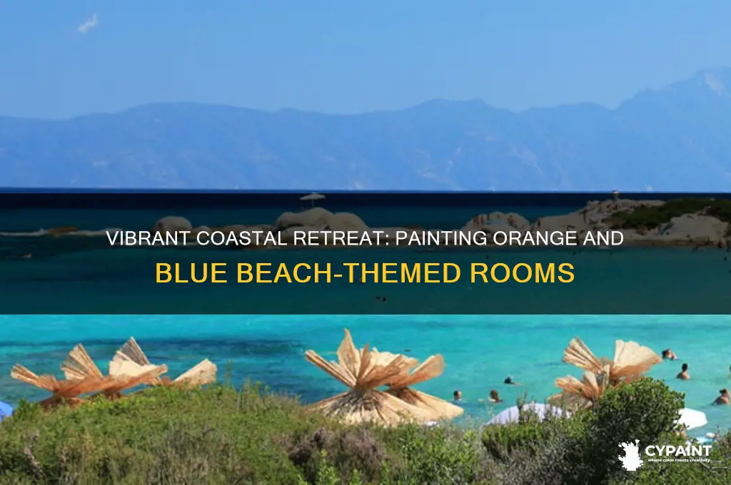 how to paint orange and blue beach rooms