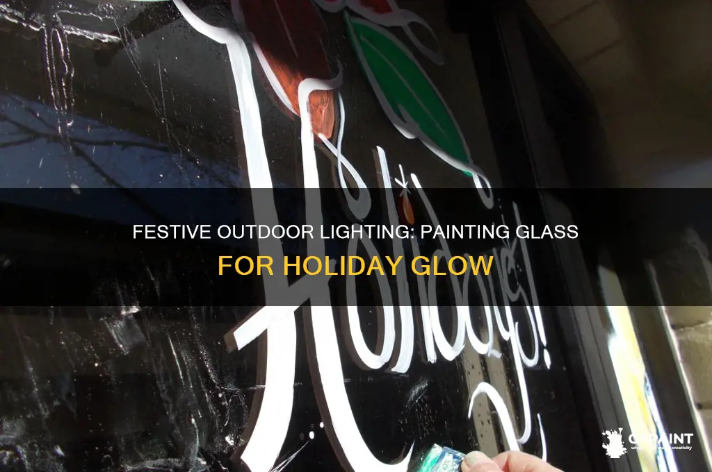 how to paint outdoor light glass for holidays
