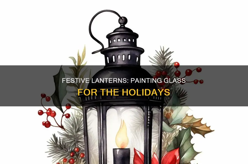 how to paint outdoor light glass lanterns for holidays