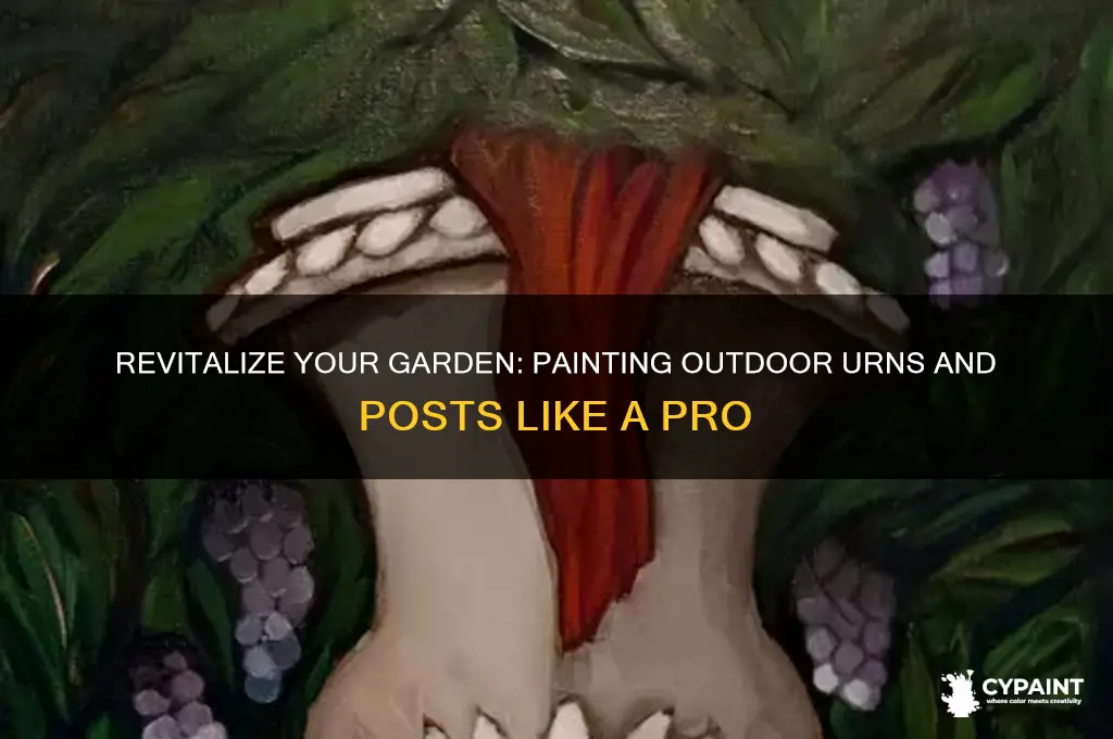 how to paint outdoor urns and posts