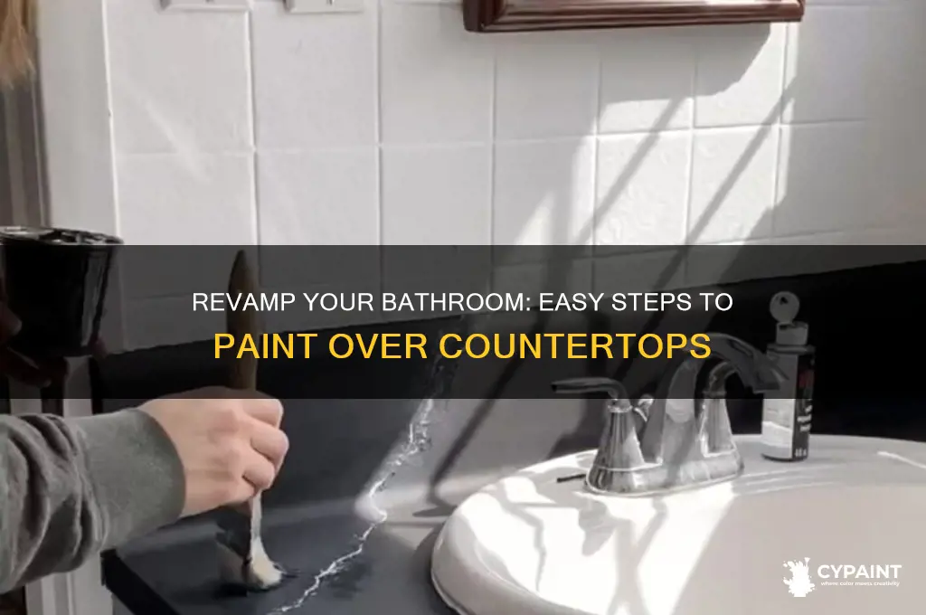 how to paint over a bathroom countertop