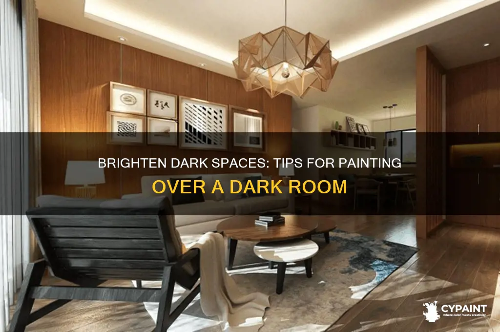 how to paint over a dark room
