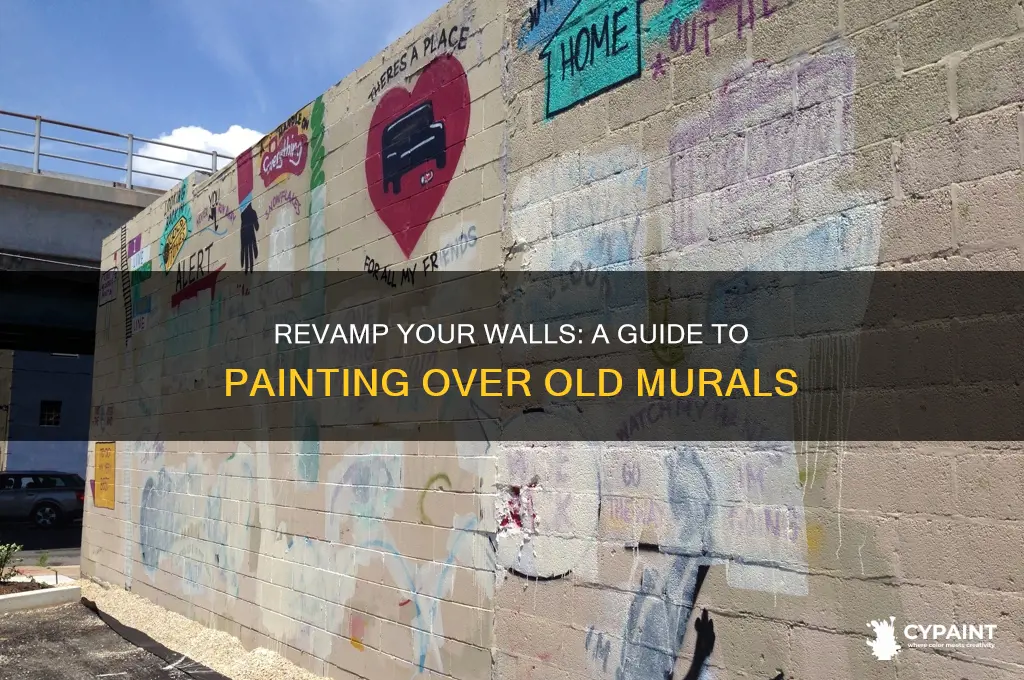 how to paint over a dated mural
