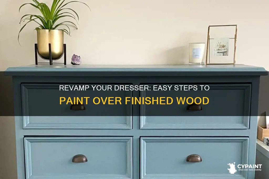 how to paint over a finished dresser