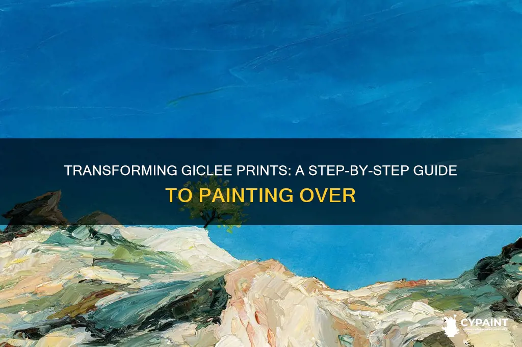 how to paint over a giclee print