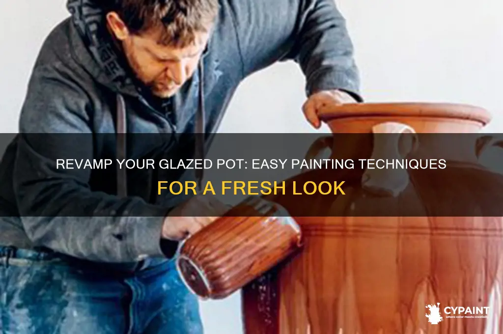 how to paint over a glazed pot