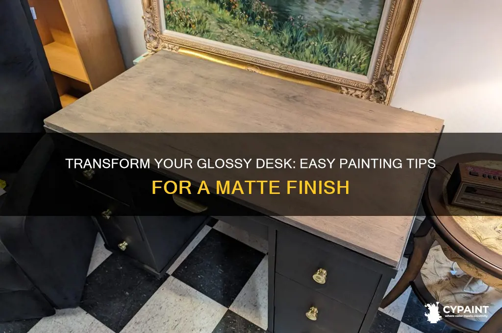 how to paint over a glossy desk