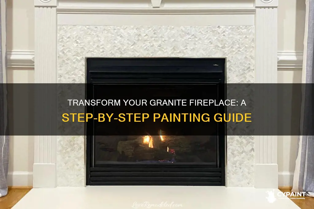 how to paint over a granite fireplace