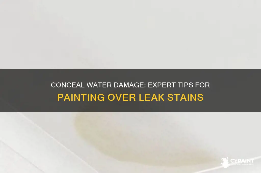 how to paint over a leak stain