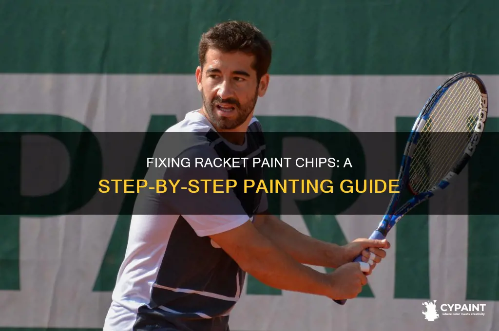 how to paint over a paint chip on a racket