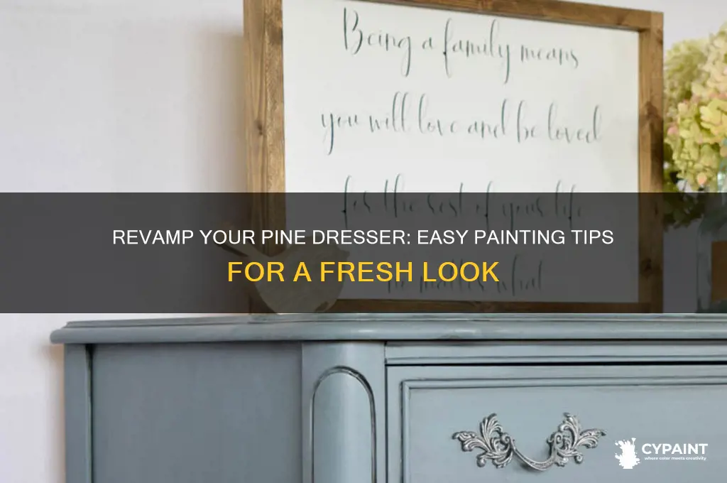 how to paint over a pine dresser