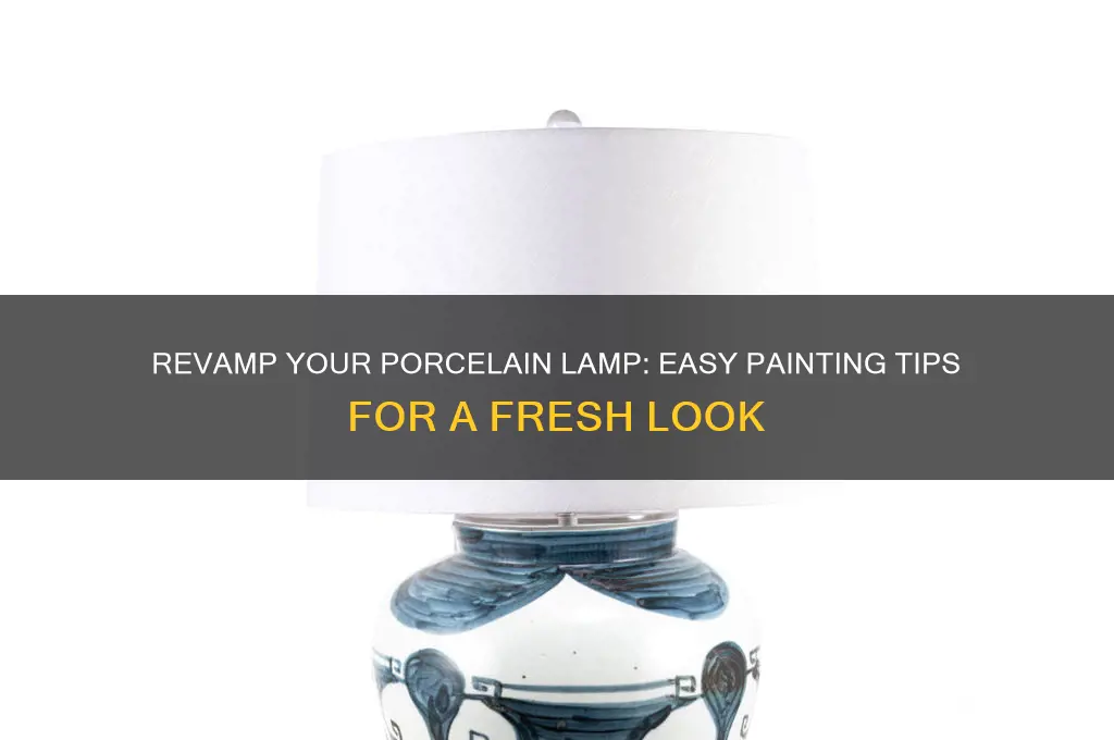 how to paint over a porcelain lamp