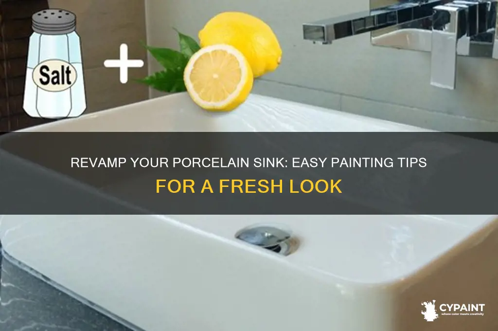 how to paint over a porcelain sink