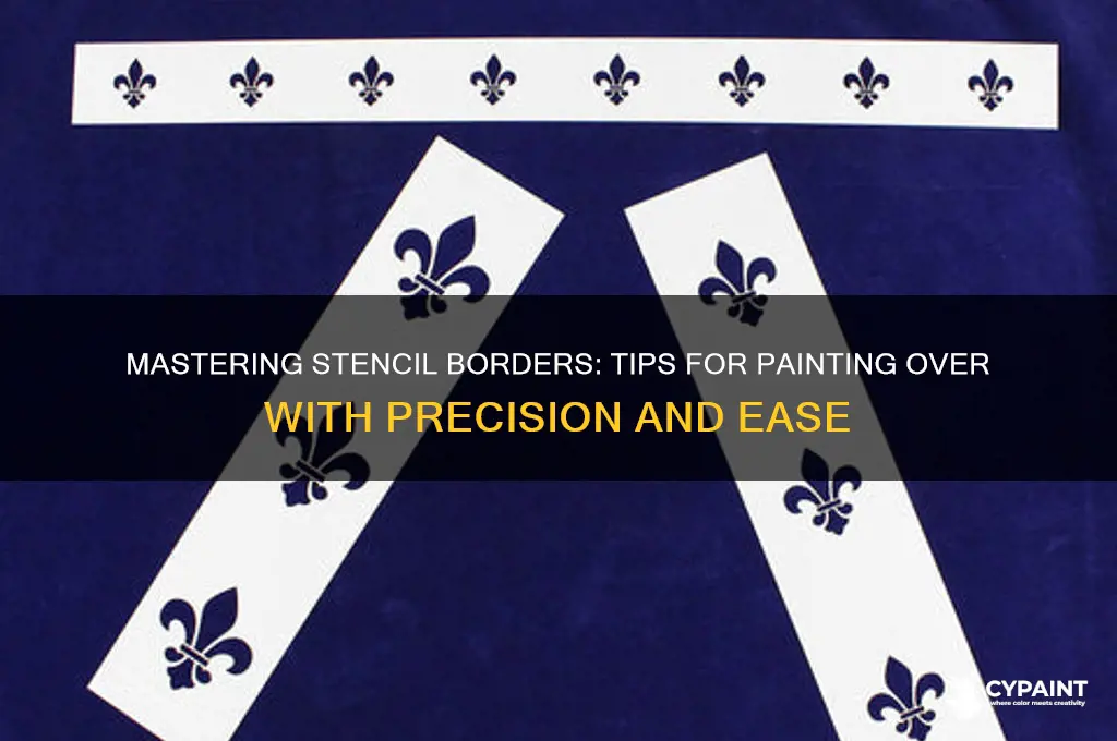 how to paint over a stencil border