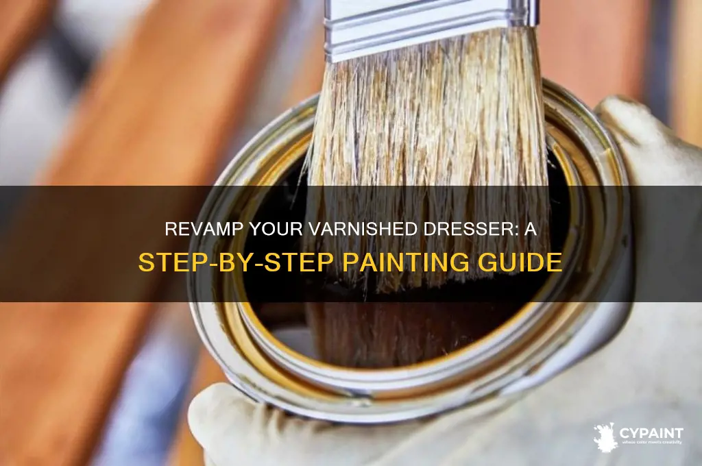 how to paint over a varnished dresser