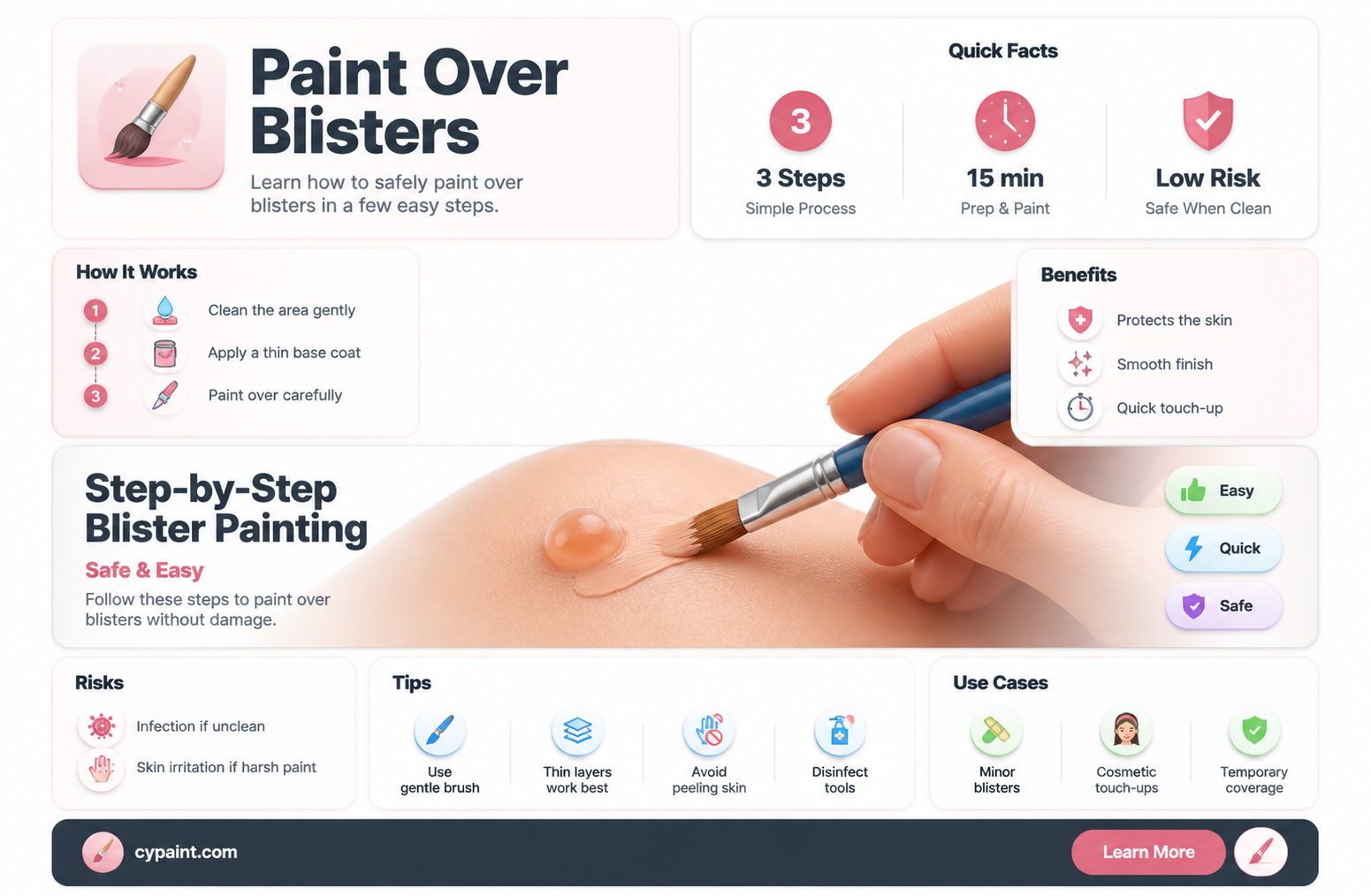 can i paint over a blister that has shrunk