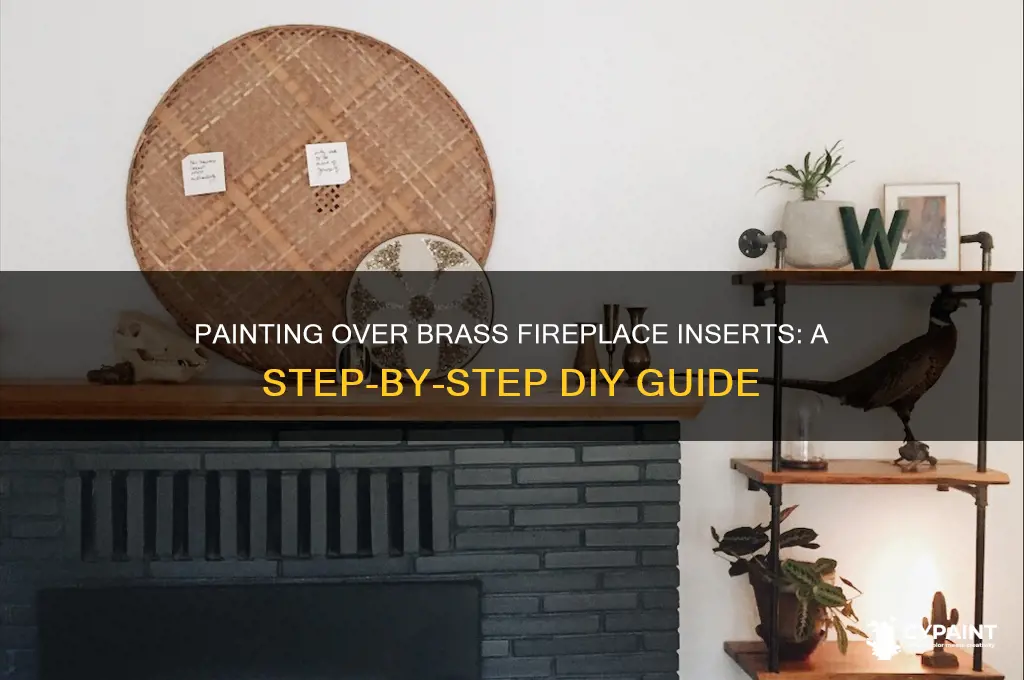 how to paint over brass on fireplace insert
