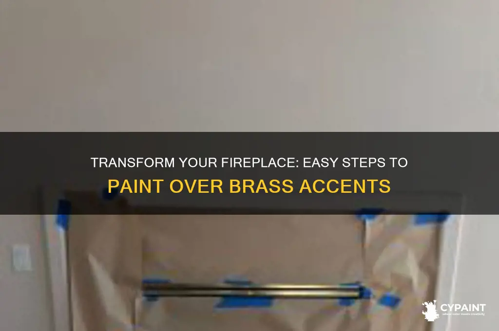 how to paint over brass on fireplace