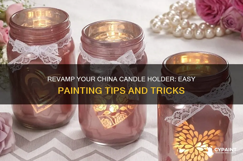 how to paint over china candle holdwr